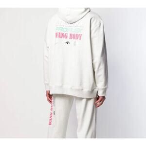 0157 adidas x Alexander Wang Wangbody Logo Pullover Hoodie Large